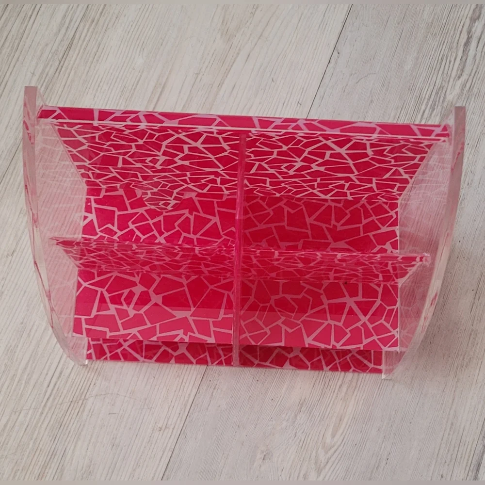 Hot Pink Geometric Multipurpose Home Organizer